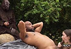 Cuck watches wife with big black cock in interracial kink!