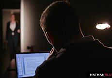 naughty natasha nice fucks a colleague - 4k teaser with blowjob lick bent over slut milf fingering cum in mouth ass licking anal finger