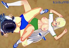 Watch yomi, ikaruga, and katsuragi in intense lesbian play?