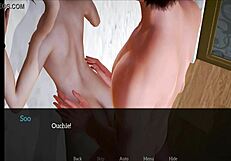 I explore my new family in erotic 3D hentai game