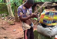 Bent over anime girl receives hot cumshot in doggystyle