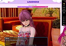3D Vtuber Lewdneko's special sex adventure in the harem hotel