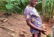 Bent over anime girl receives hot cumshot in doggystyle