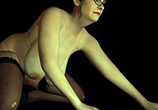 yo, granny's riding anal dildo like a pro in 3d close-up!