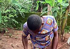 Bent over anime girl receives hot cumshot in doggystyle