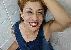 is this whore getting pissed on while fucked and cumshot?