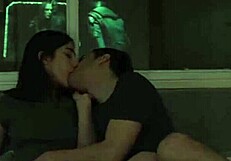 Horny teens can't resist fucking during a movie night