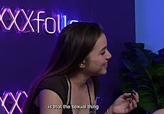 little colombian teen squirts in casting session