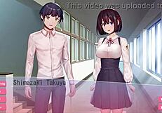 Schoolgirl says, 'Watch me give a blowjob in this hgame'