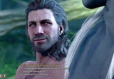 In Baldur's Gate 3, experience a naked playthrough of Gale's gay romance sex scene without mods