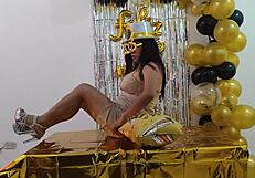 hot busty executive fantasizes shaved pussy sex