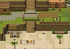 in lost lagoon harem game ep 3, she fell in the water without panties, huge boobs exposed