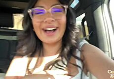 latina squirts in outdoor car sex with cami strella