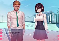 Schoolgirl says, 'Watch me give a blowjob in this hgame'