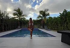 fucking my big tits step mom sarah harlow by the pool