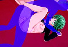 Tatsumaki and Fubuki in intense threesome with old man