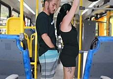 Gay man masturbates openly on the bus and cums hard