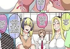 The story where the gal brings her friend and gets dominated instead in hentai anime