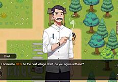 In hentai game village rhapsody part 9, I finally fuck the redhead and the bitch!