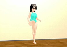 Kyo's curvy animation girl dances plump in hentai style