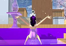 Dancing fox girl on lap in Point of View game
