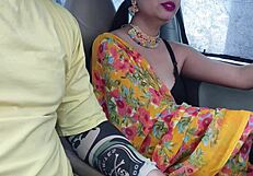 First-time public sex with my sexy stepmom in a car