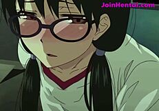 Tits job from a horny student after school in anime hentai