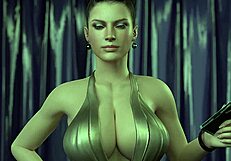 Tremendo par de tetas en femdom handjob y cumshot