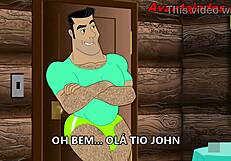 Brazilian gay pornstar fucks in sex cartoon