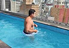 Yuri Gaucho Enjoys Intense Gay Sex by the Pool on a Summer Day