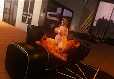 busty dirty maid offers bondage assfucking to boss for extra trip in second life