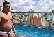 Yuri Gaucho Enjoys Intense Gay Sex by the Pool on a Summer Day