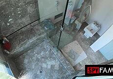 Asuna Fox Busts Stepbro Spying and Stroking Hard