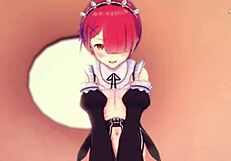 Ram Rides Hard in Hentai Scene - Re Zero