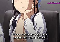 Tits job from a horny student after school in anime hentai