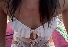 bunny in woods, uh, gets banged after suckin my thing