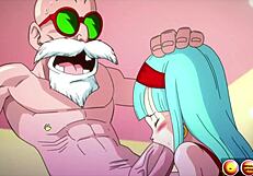 Kame Paradise 2 - Master Roshi bangs Dragon Ball ladies uncensored.