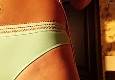 Redhead Foxy Tries On Panties In Holiday Romance