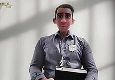 Step gay dad uses feet to dominate prisoner during police interrogation