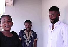 Petite 18+ blonde slut gets roughly dominated by two monster BBCs in threesome, deepthroating and taking cum in mouth