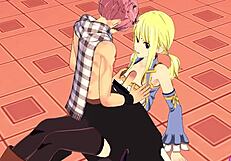 Lucy Natsu Fairy Tail Hentai Blowjob Handjob Horny Cumshot!