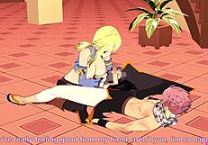 Lucy Natsu Fairy Tail Hentai Blowjob Handjob Horny Cumshot!