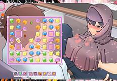 Tsundere Milf In Hentai Game Pornplay Ep 5 My Muslim Boss Giving Titjob Under Desk