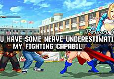 does brian battler meet power girl and raven in hentai mugen?