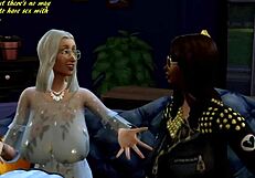 Sims 4 black sluts take over in wild ebony milf orgy action with 3D twists