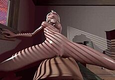 I enjoy this cartoon with Elza L in 3D.