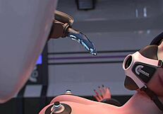 Futanari Ahri is dominated and milked by a smart AI