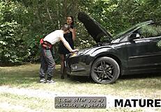 Why Is Mature Whore Texas Patti Banging on Her Car Before Husband?