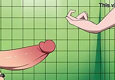 ruby gets intense creampie workout in showers full hentai animation