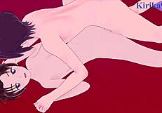 ai haibara and kazuha toyama fuck intensely in detective conan hentai